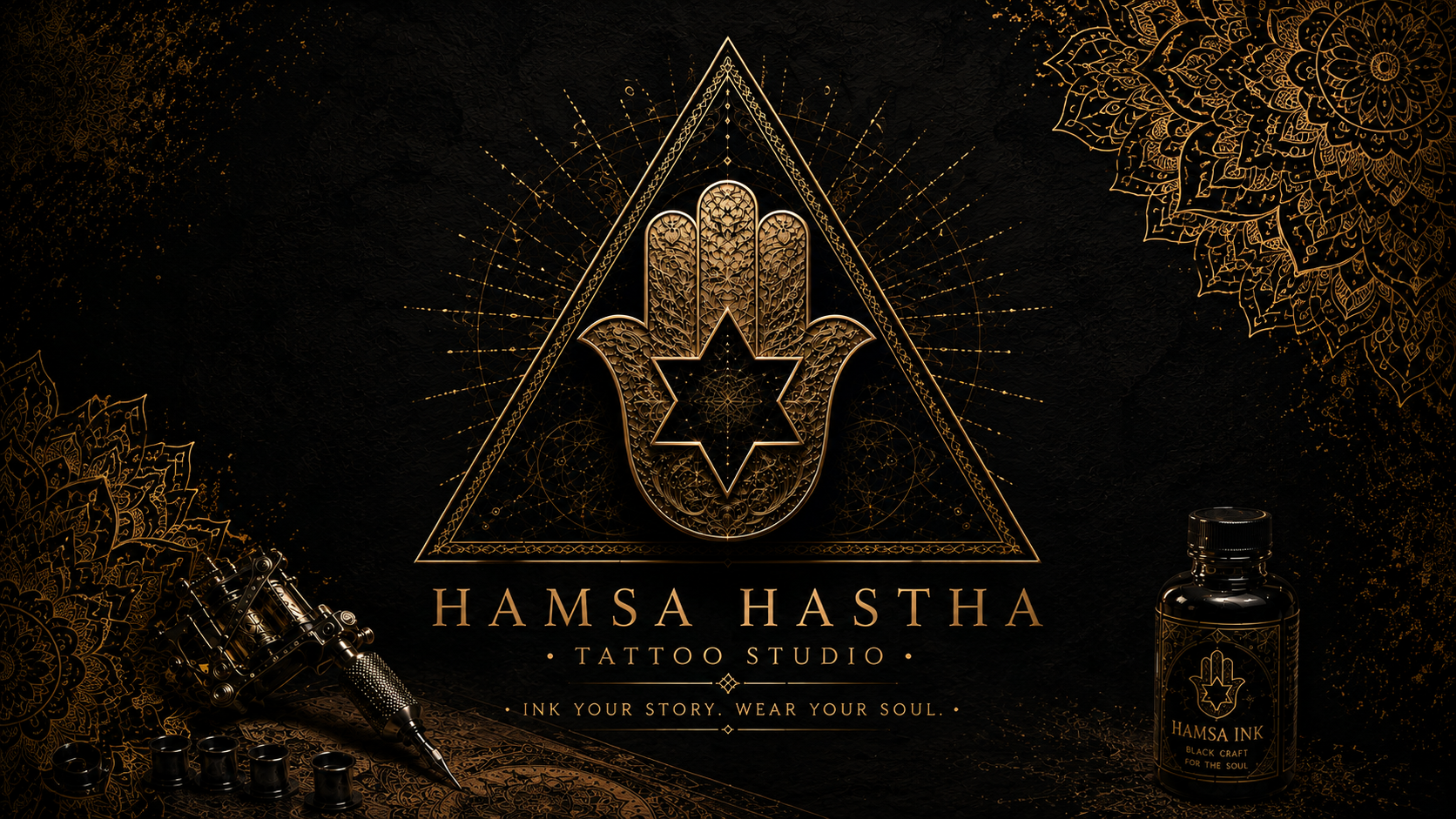 Hamsa Hastha sacred geometry tattoo artwork